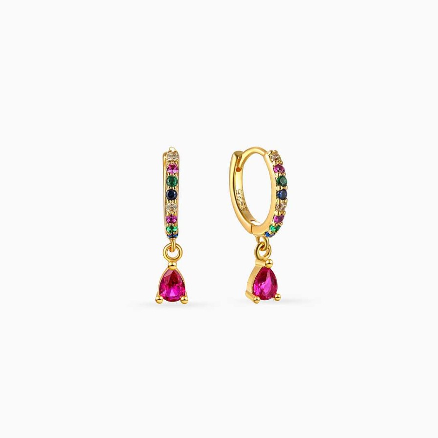 Pendientes Joyas Rodriguez | Pendientes Raimbow Gold - Plata De Ley 925