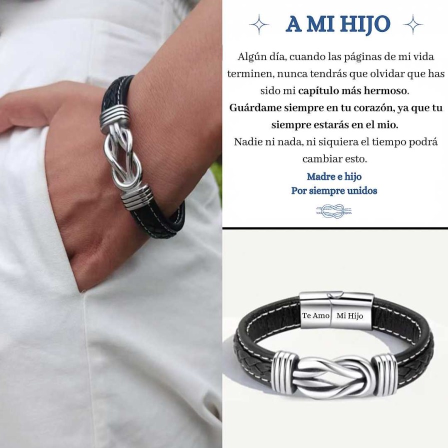 Pulseras Joyas Rodriguez | Pulsera Nudo Eterno - A Mi Hijo