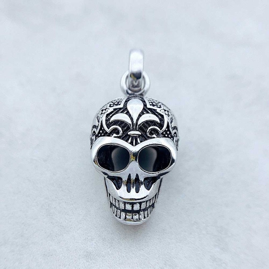 Para Hombre Joyas Rodriguez | Colgante Calavera - Plata De Ley 925