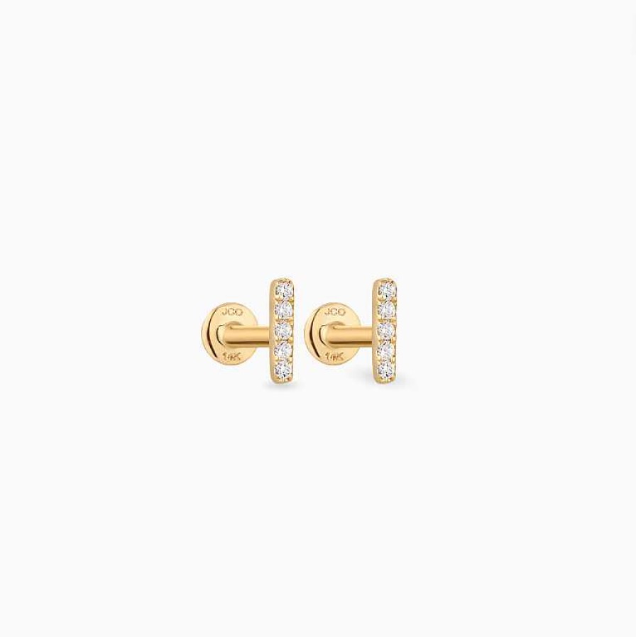 Pendientes Joyas Rodriguez | Pendientes Gold Diamond - Plata De Ley 925