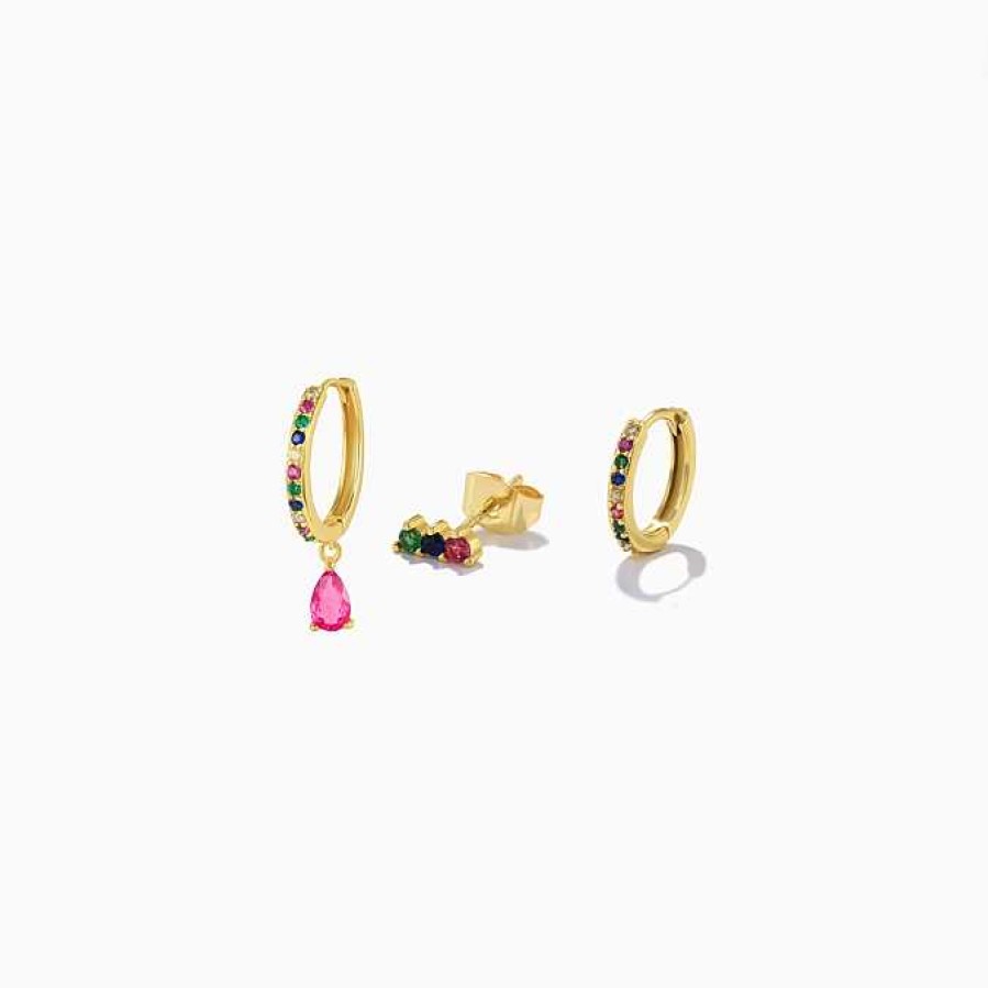 Pendientes Joyas Rodriguez | Kit Raimbow Gold - Plata De Ley 925