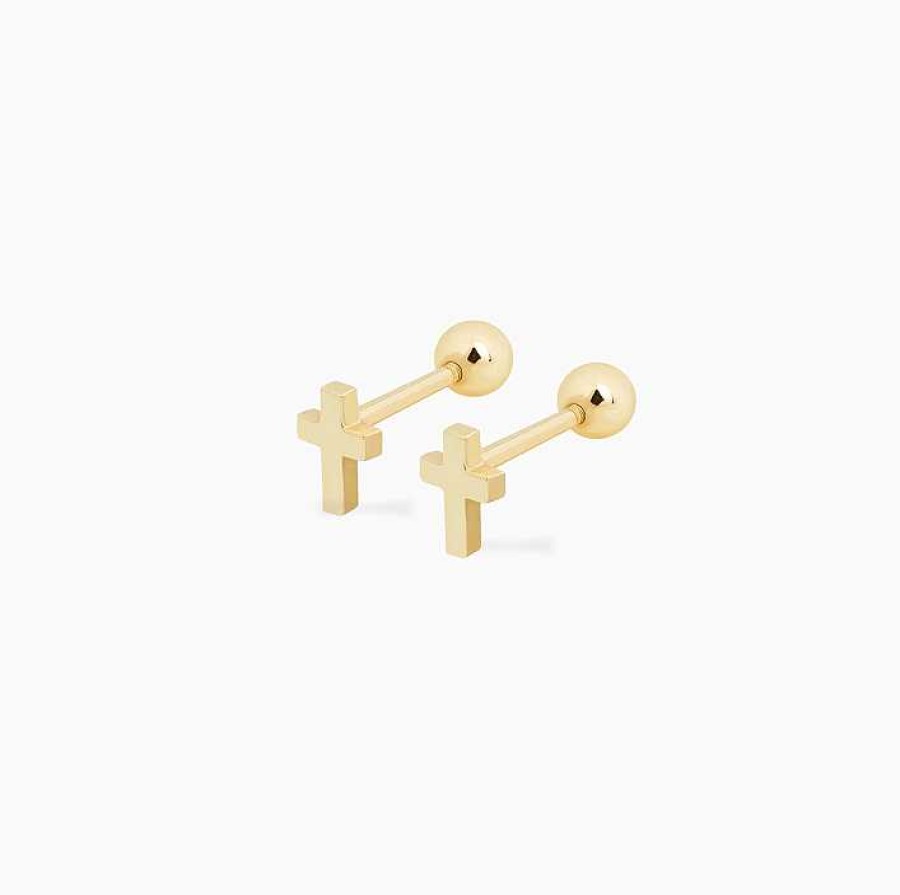 Pendientes Joyas Rodriguez | Pendientes Cruz Minimal De Ley 925