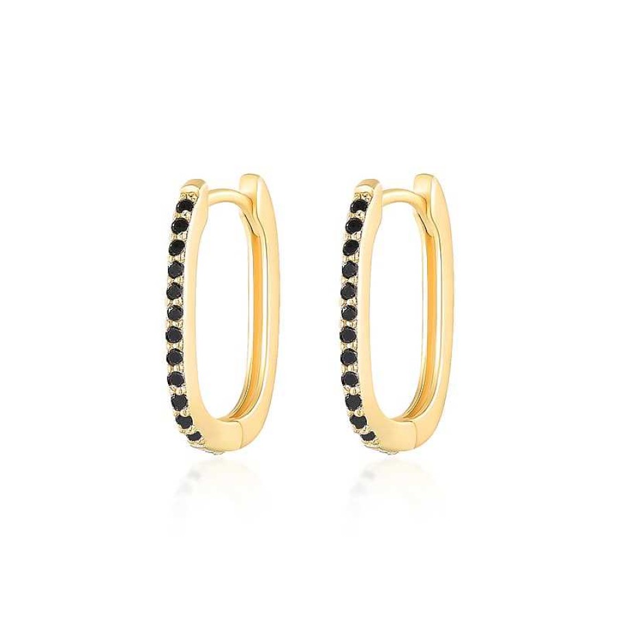 Pendientes Joyas Rodriguez | Pendientes Huggie Cubic De Ley 925 Chapados En Oro 18K